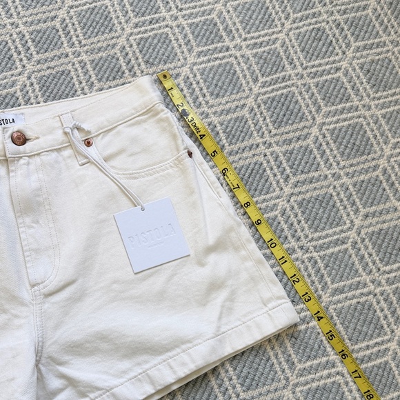 Pistola NWT Saige Jean Shorts in Eggshell - Picture 9 of 11